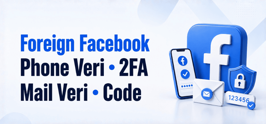 Иностранный аккаунт в Facebook | Подтвержден по телефону | Включена двухфакторная аутентификация | Подтвержденный адрес электронной почты (Fvia) | Доступ к кодам подтверждения