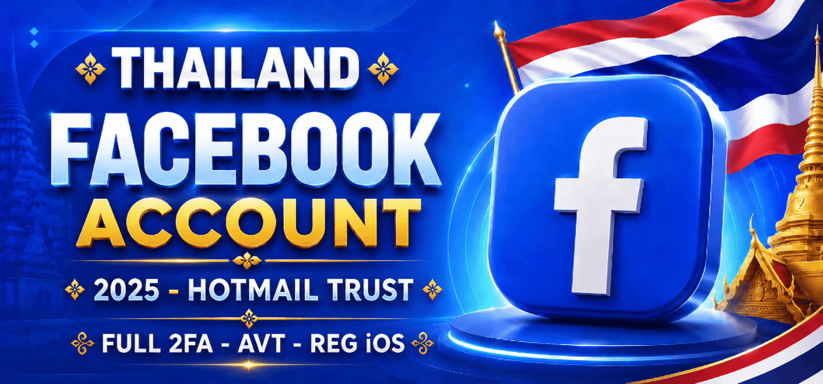CloneThai Facebook 2025 - 2FA Enabled - Hotmail - Create iOS Account - Includes Avatar