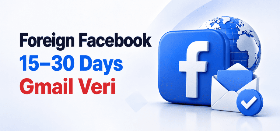 Аккаунт Facebook с иностранным именем | Недавно зарегистрирован (15–30 дней) | Подтвержден через Gmail | Включает токен Gmail EAAAU