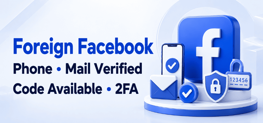 Иностранный аккаунт в Facebook | Подтвержденный номер телефона | Подтвержденный адрес электронной почты (Fvia) с доступом к кодам подтверждения | Включена двухфакторная аутентификация